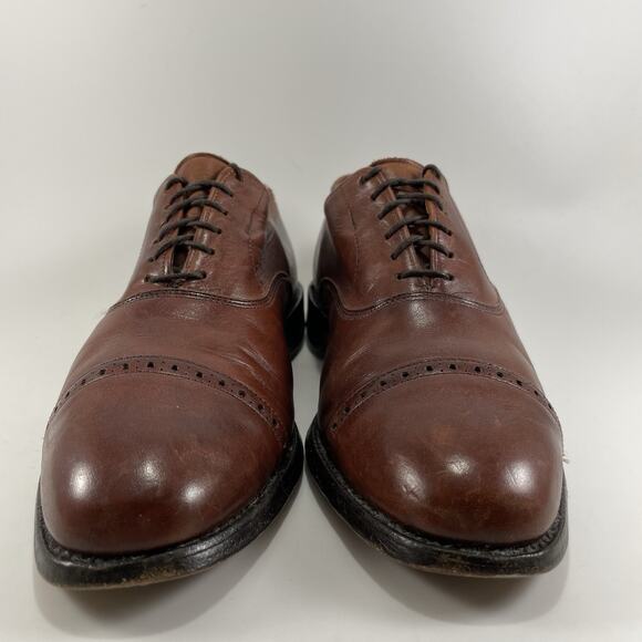 Allen Edmonds Cap Toe Dress Shoes Mens Size 8.5 D Brown Leather - Picture 2 of 9